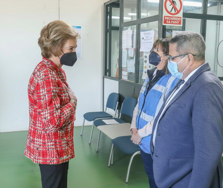 Su majestad la Reina Doña Sofía durante su visita a las instalaciones del Banco de Alimentos de Málaga, en un acto al que ‘’YO SOY TÚ’’ fue invitado en reconocimiento de su labor colaborativa.